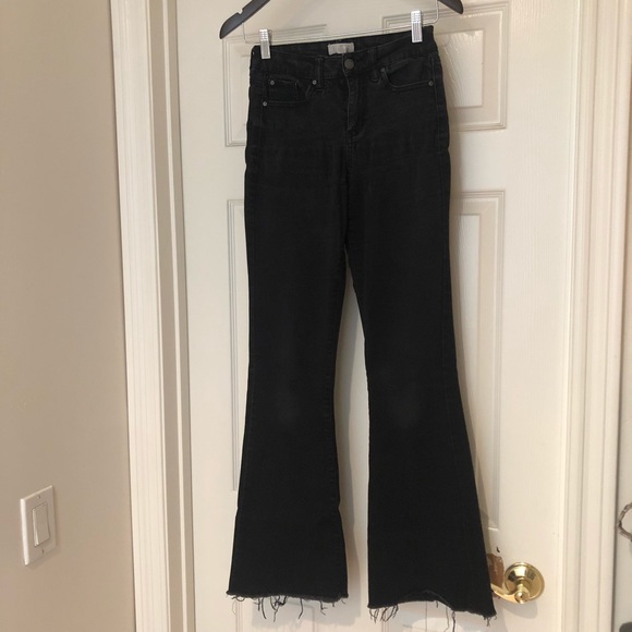 Stretchy raw hem flare jeans - Picture 2 of 4